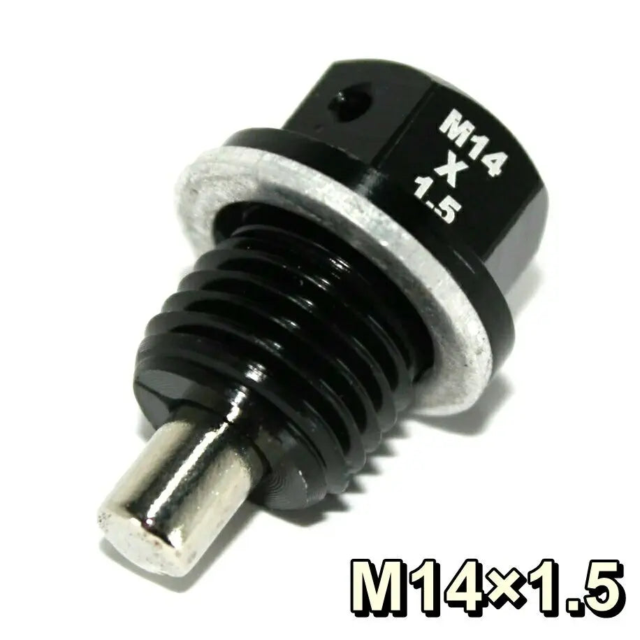 ✨New✨M14×1.5 Strong magnet drain bolt, black, aluminum