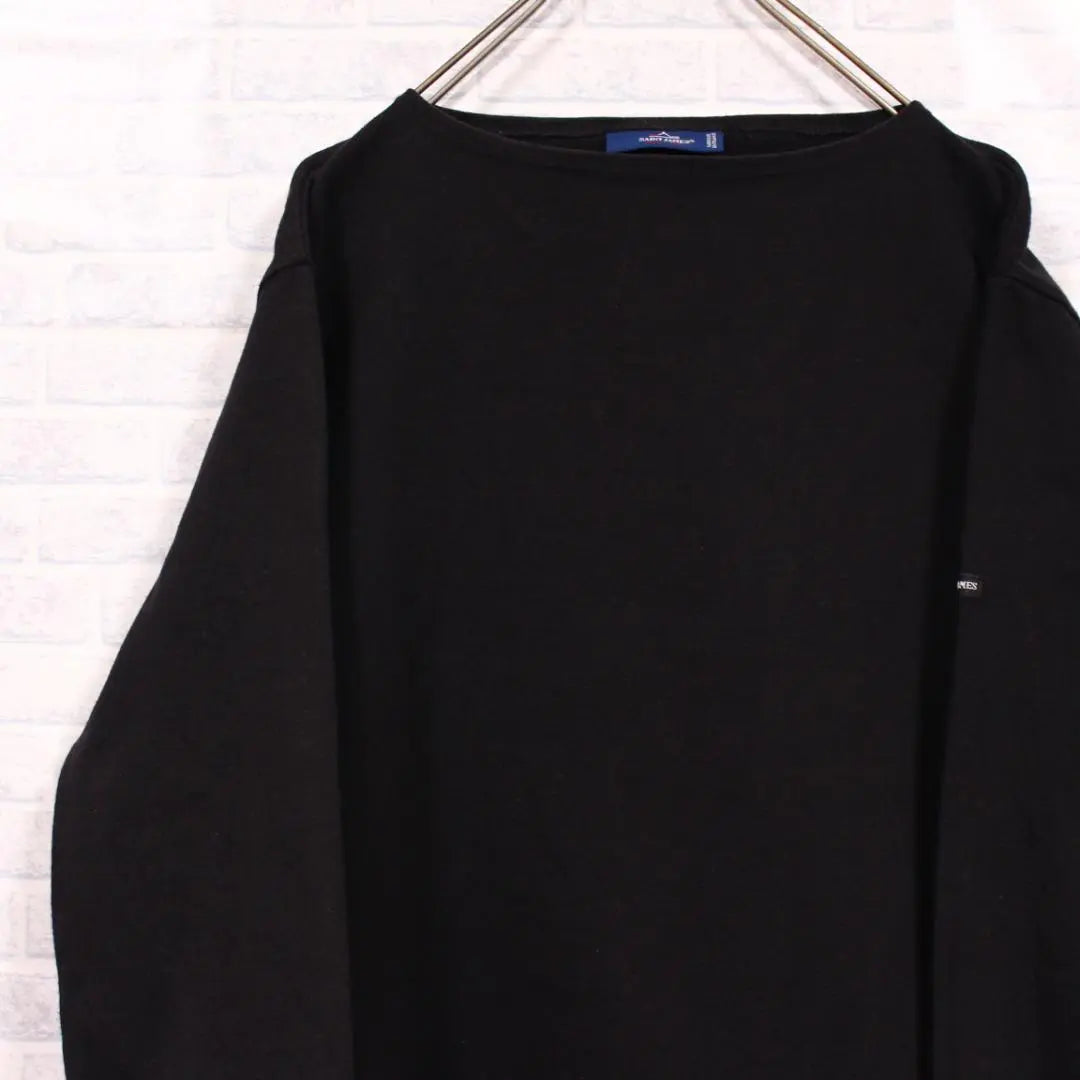 SAINT JAMES Boat Neck Bask Shirt Ron T St. James Black | SAINT JAMES ボートネック バスクシャツ ロンT セントジェームス 黒