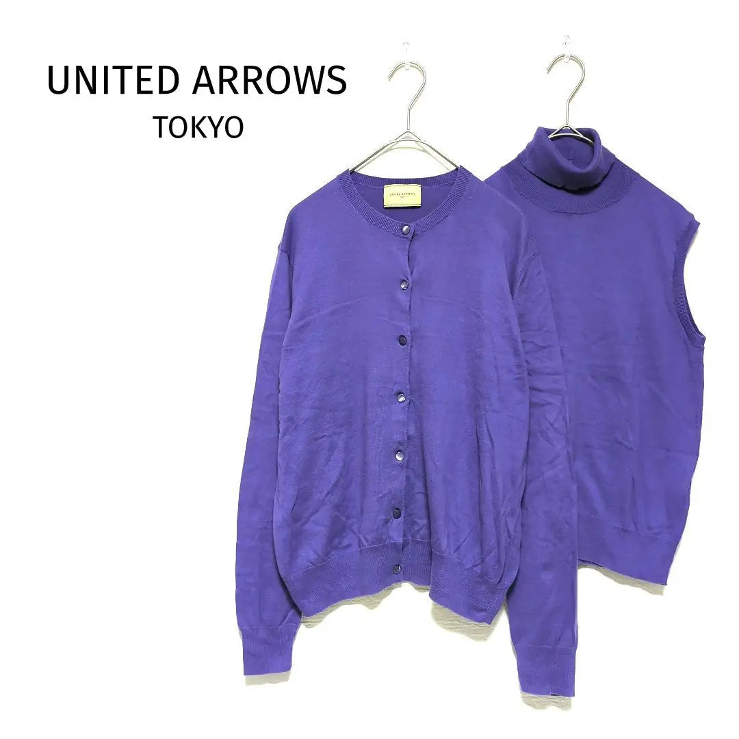 United Arrows Tokyo Ensemble Crew Neck Cardigan Cotton