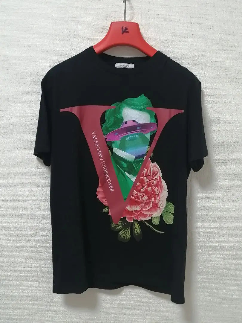 ♂Nueva colaboración Camiseta de manga corta [VALENTINO UNDERCOVER] S Negro