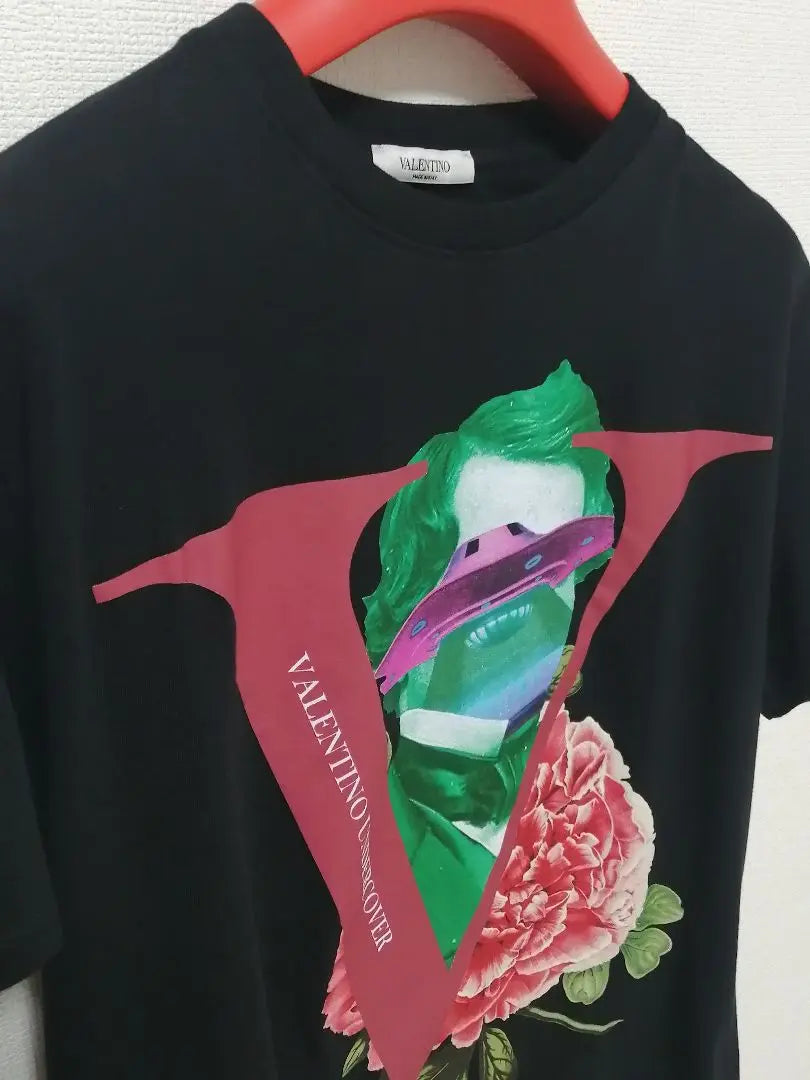 ♂New collaboration short sleeve T-shirt [VALENTINO UNDERCOVER] S Black