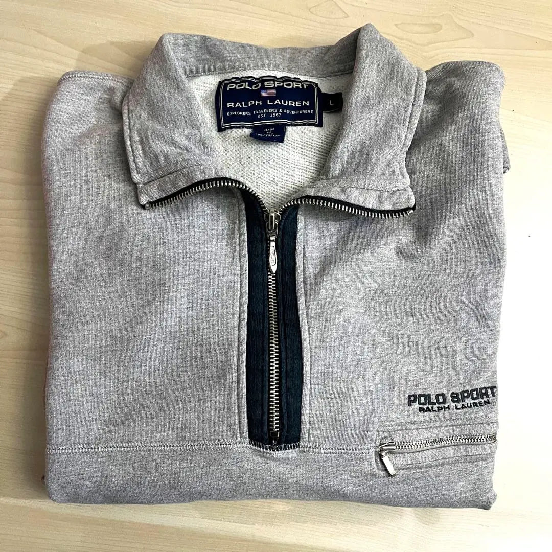 90's POLO SPORT Ralph Lauren Half Zip Trainer L