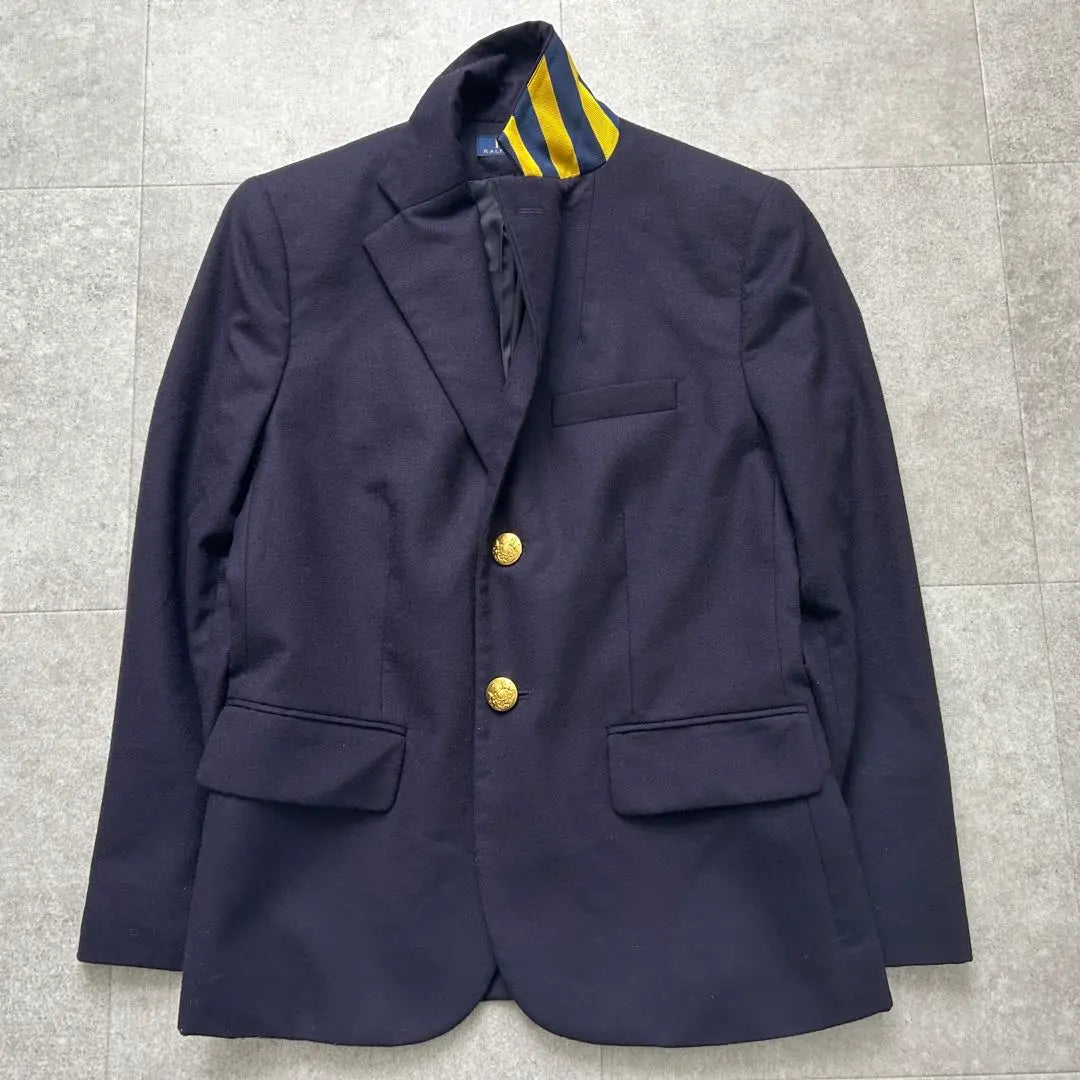 Ralph Lauren Navy Blazer 0 (S equivalent) Navy Blazer Tailored Gold Button