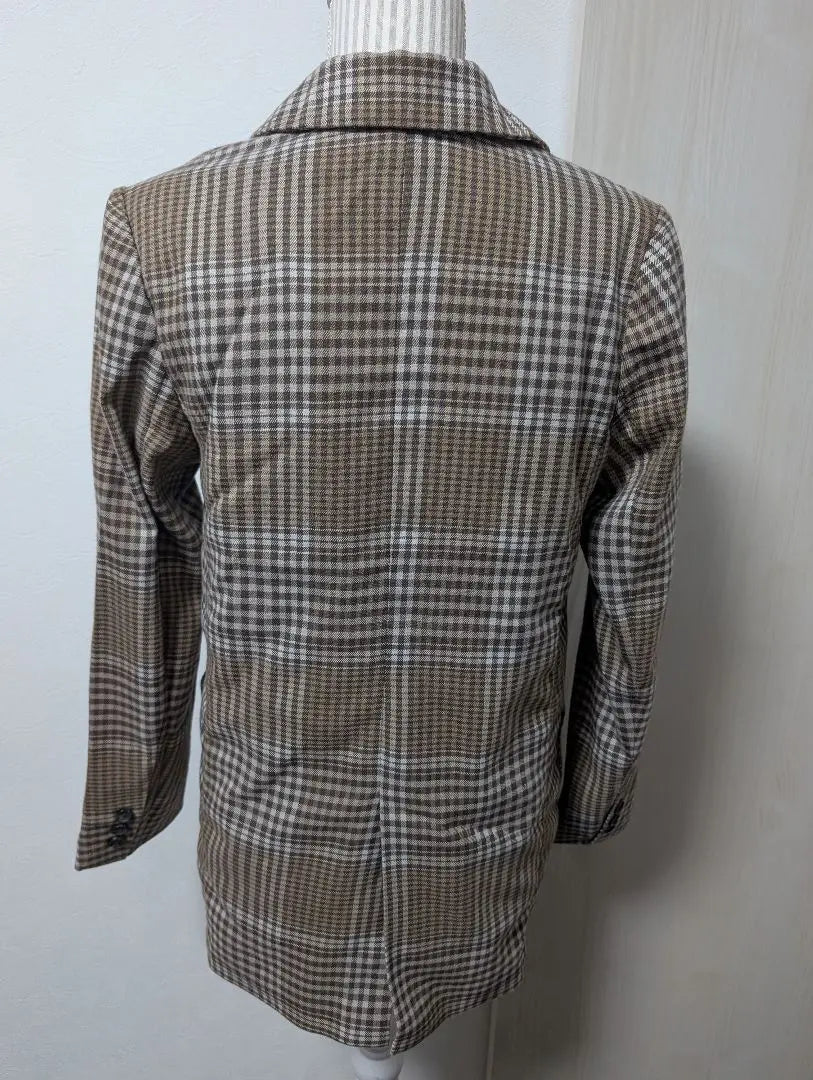 MERCURYDUO★Checked Tailored Jacket Brown