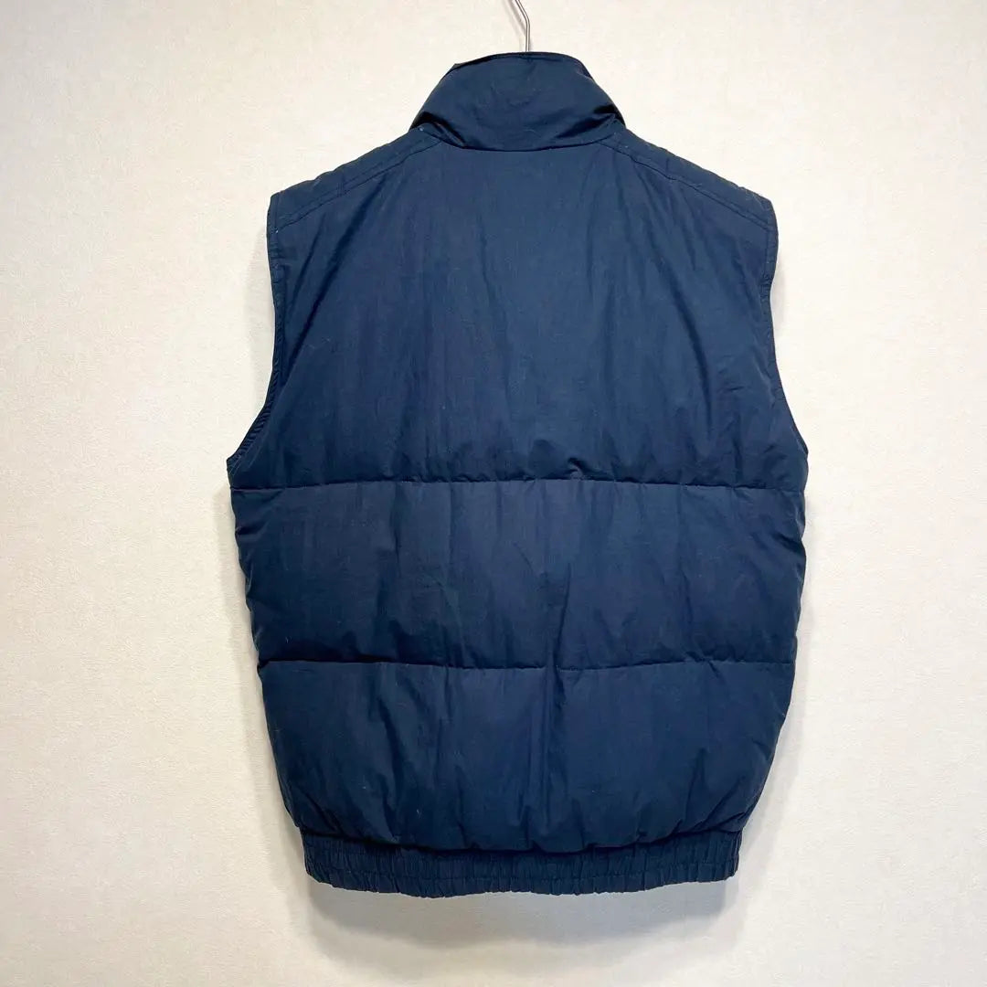 Down vest Navy Cotton Thick Vintage Blue Feather