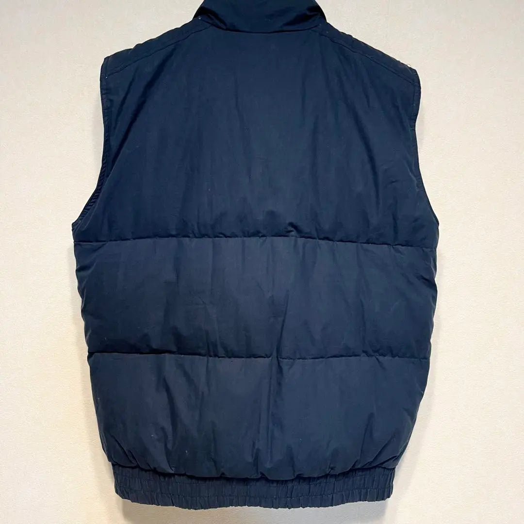 Down vest Navy Cotton Thick Vintage Blue Feather