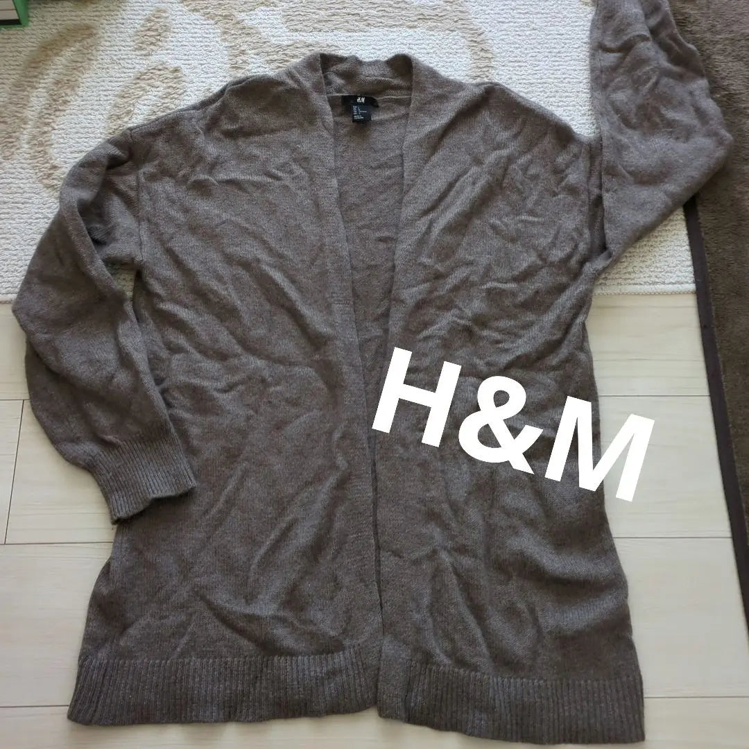 H & M Angola Long Cardigan L Brown | H&M アンゴラ　ロングカーディガン L ブラウン