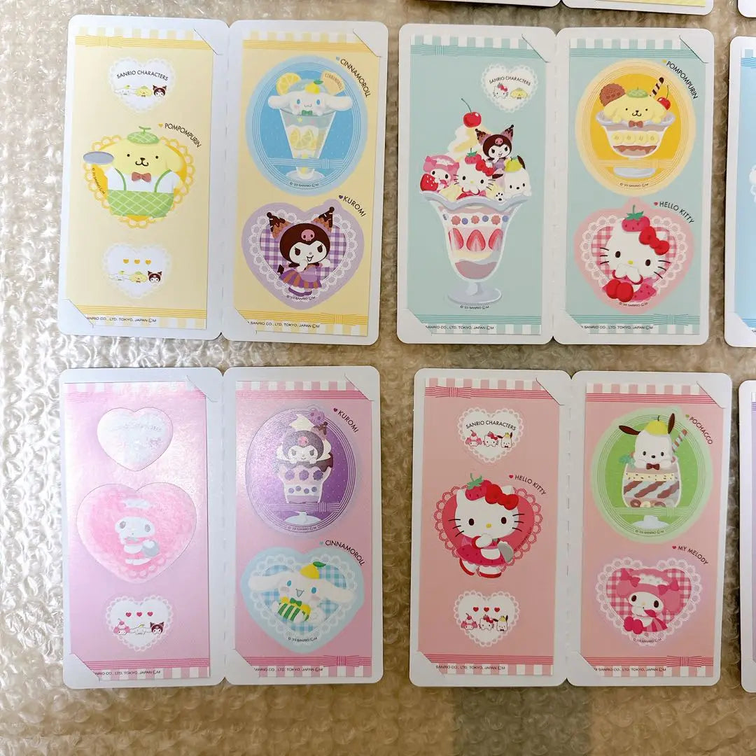 Juego de pegatinas de juguete Sanrio Candy (9 piezas) | サンリオ 食玩 シールセット(9枚)