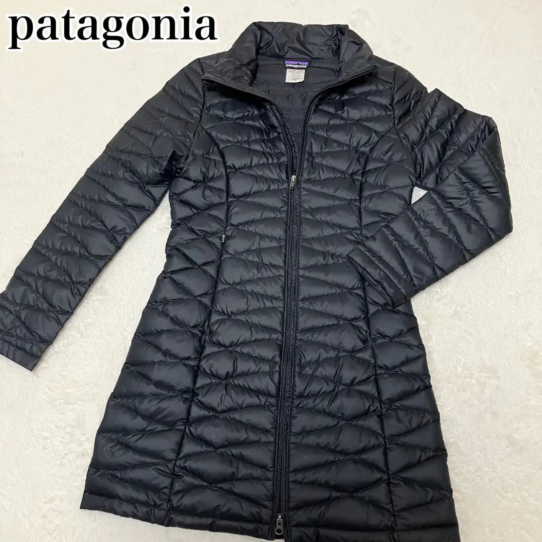 ⭐︎Diseño popular⭐︎Abrigo de plumas Patagonia con capucha larga y corte en A con logotipo bordado