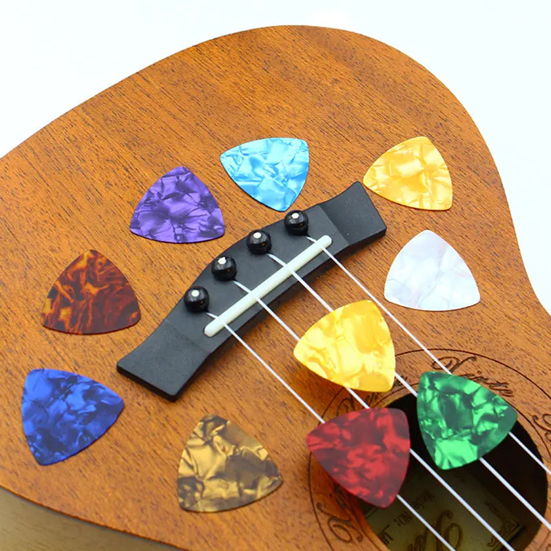 Guitar picks, set of 10, 0.7mm, celluloid, acoustic guitar, ukulele, electric 0