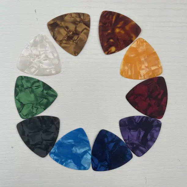 Guitar picks, set of 10, 0.7mm, celluloid, acoustic guitar, ukulele, electric 0