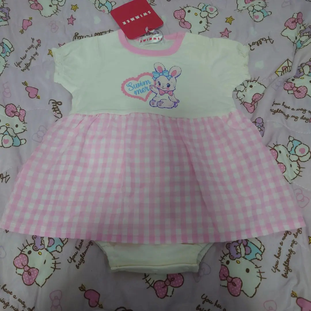 Vestido enterizo de manga corta para nadador talla 70