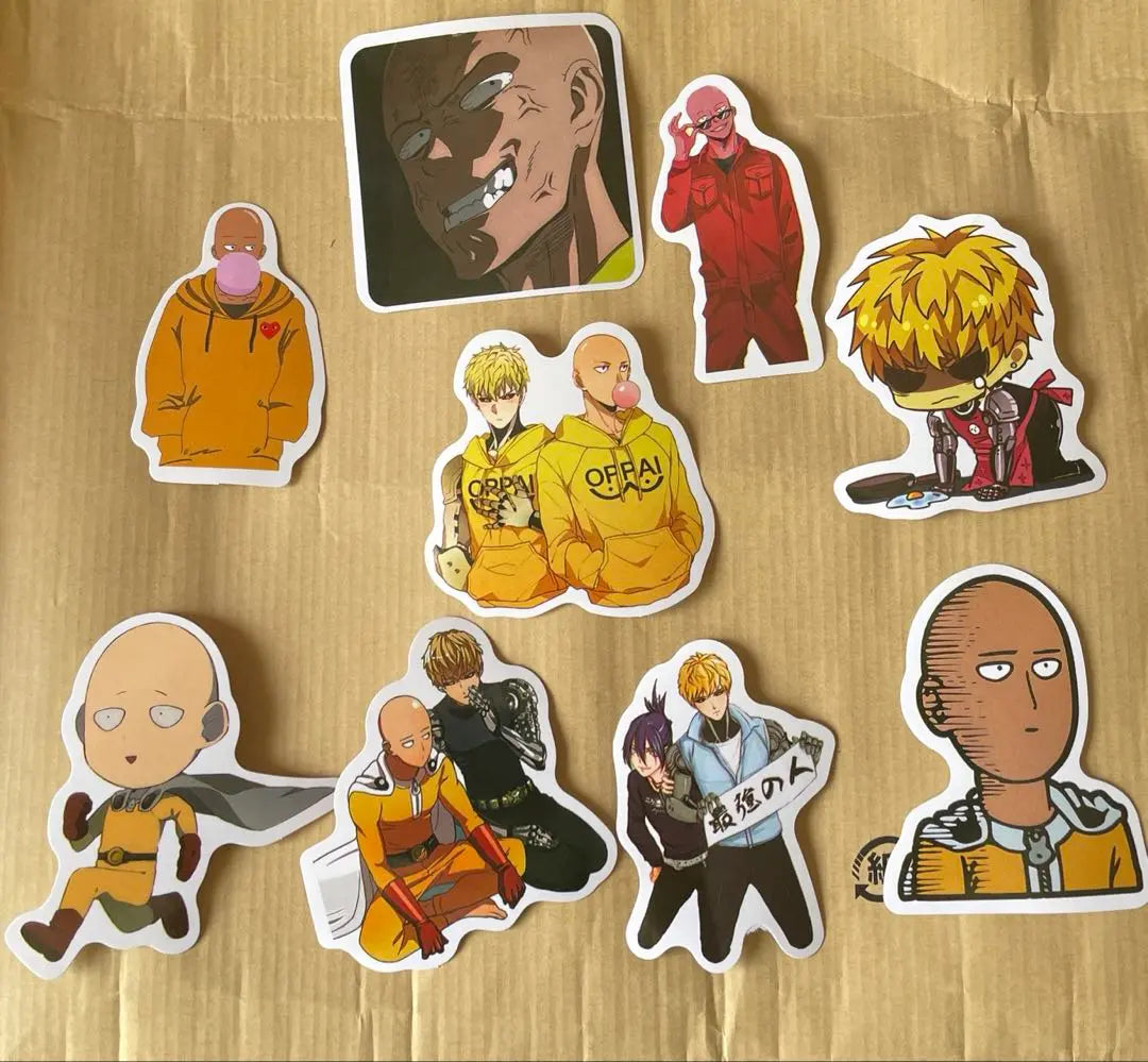 One Punch Man Sticker Set (9 pieces) A