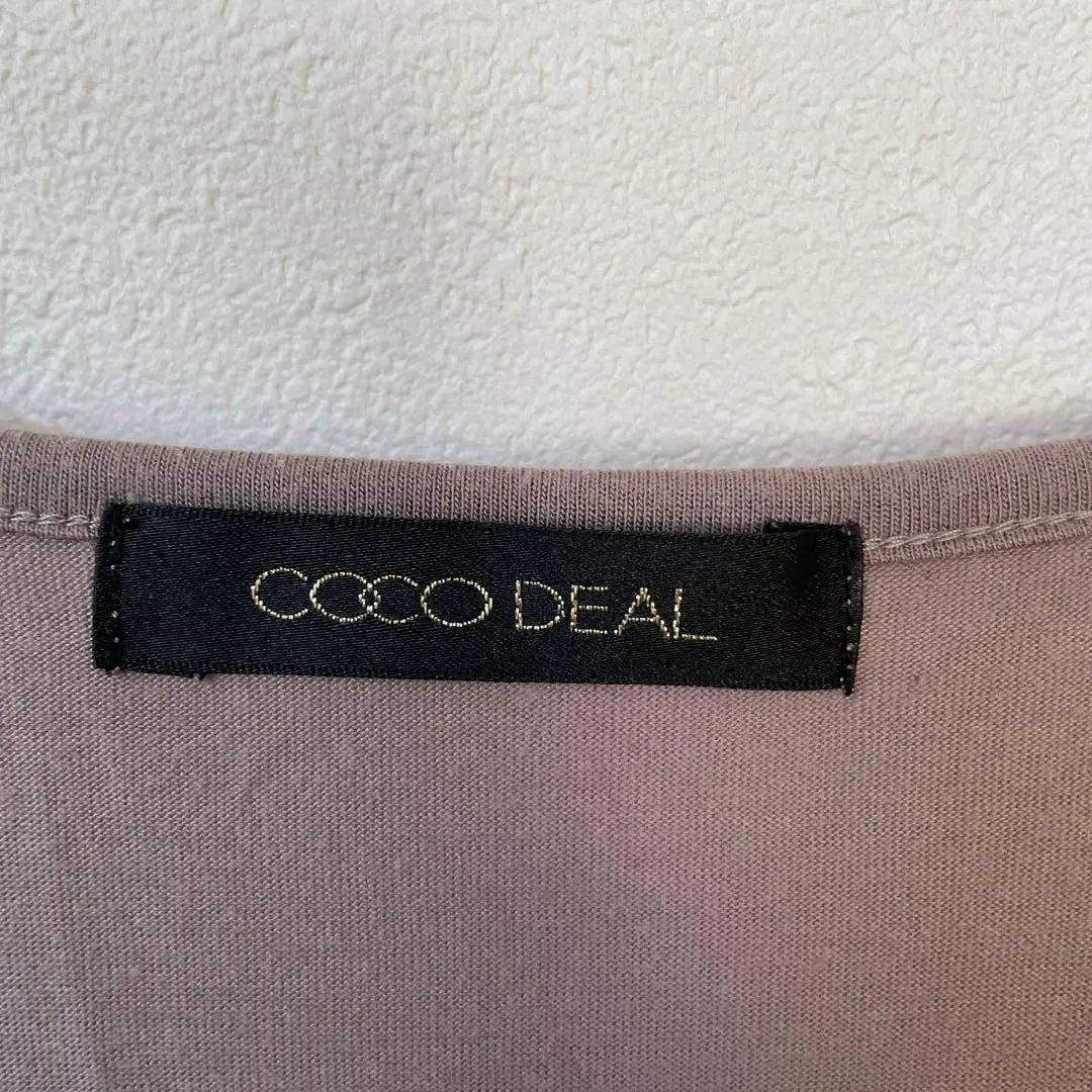 [COCO DEAL] Coco Deal Vestido fruncido Greige Adulto Hermoso