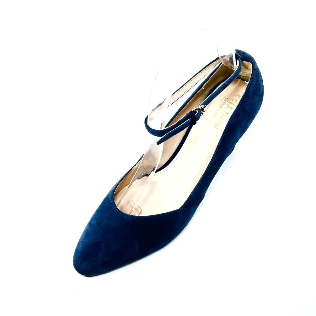 [New and unused] COLE HAAN Strap Suede Pumps Navy 25.5