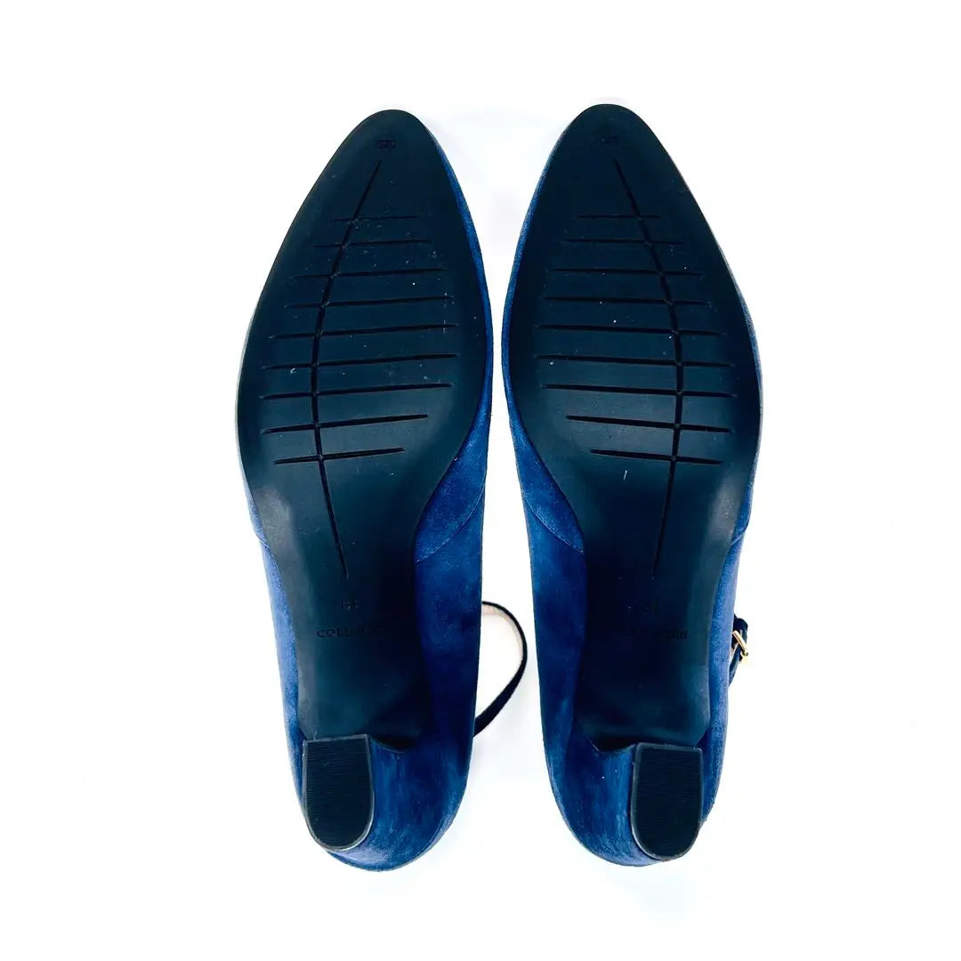 [New and unused] COLE HAAN Strap Suede Pumps Navy 25.5