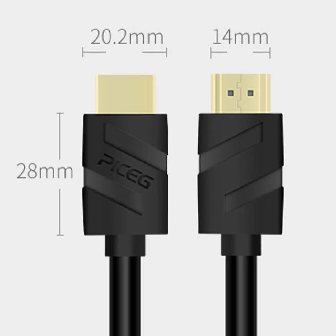 Cable HDMI 1,5m delgado triple blindaje chapado en oro negro | hdmi cable de 1,5 m cable de 3 canales