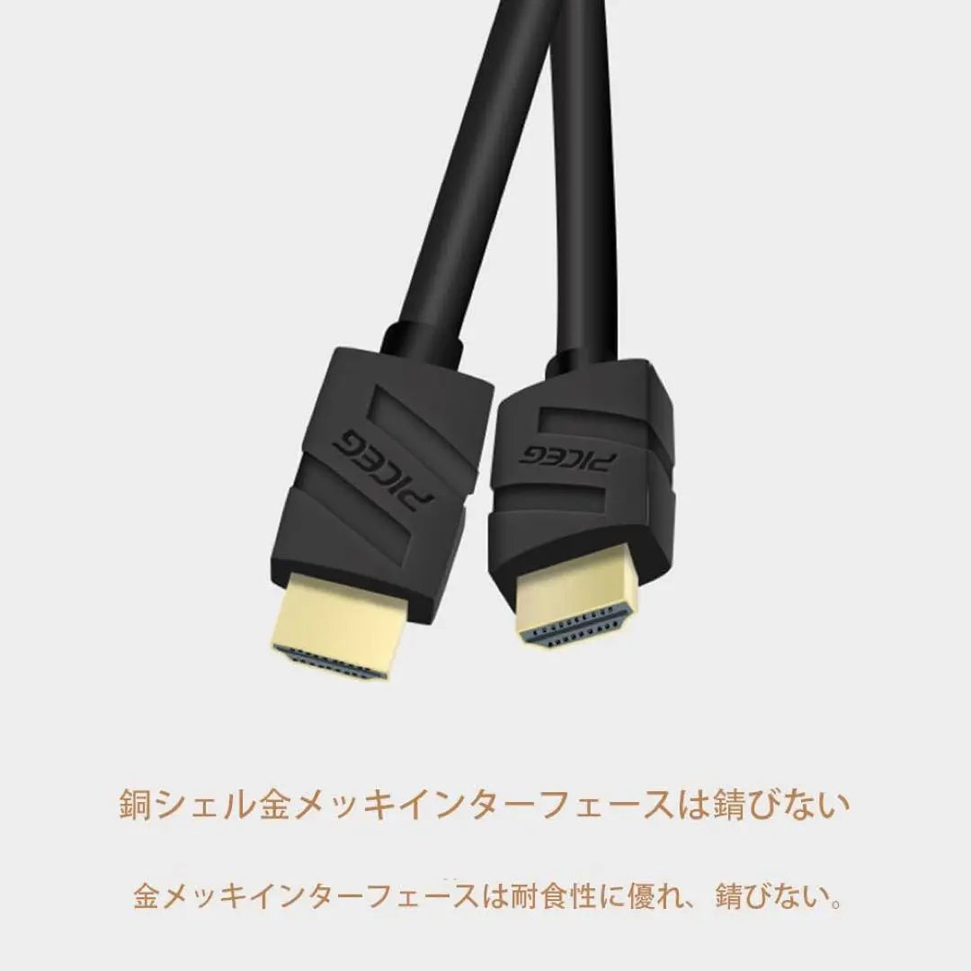 HDMI cable 1.5m slim triple shield gold plating black