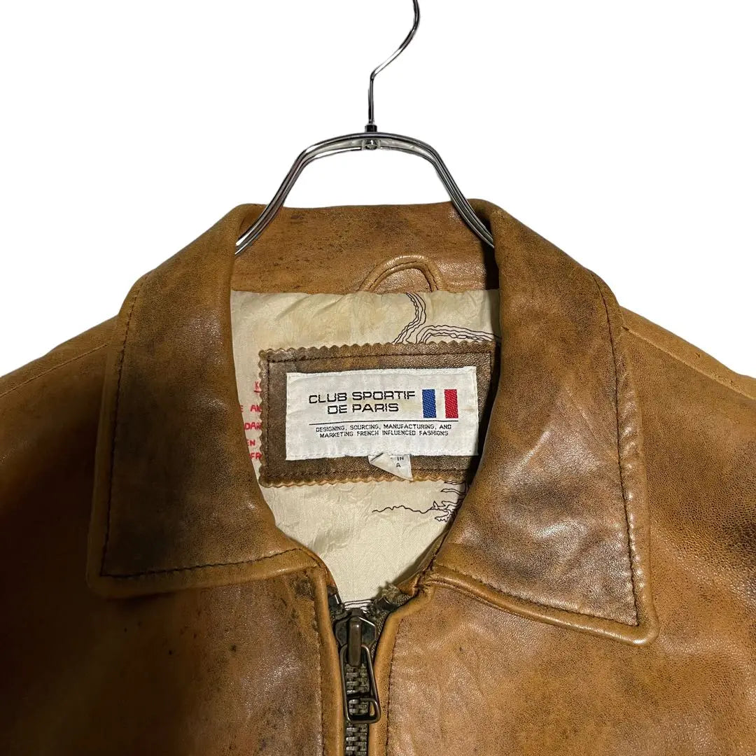 [vintage] A-2 Sheepskin Lamb Leather Flight Jacket Sleeve Switch Camel M