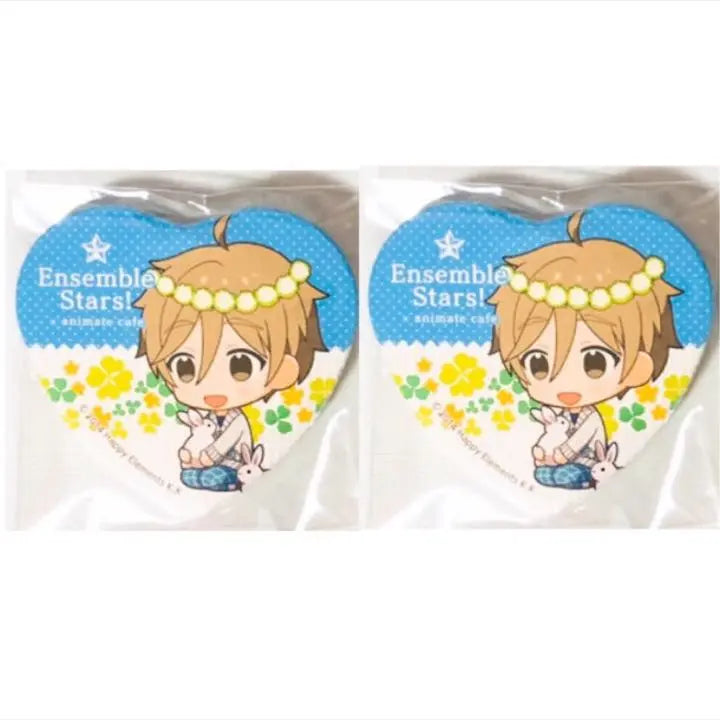 New ★Ensemble Stars ★Ra*bits [Mashiro Tomoya] Anime Cafe ★Heart-shaped can badge ★2 sets