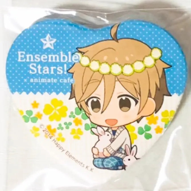 New ★Ensemble Stars ★Ra*bits [Mashiro Tomoya] Anime Cafe ★Heart-shaped can badge ★2 sets