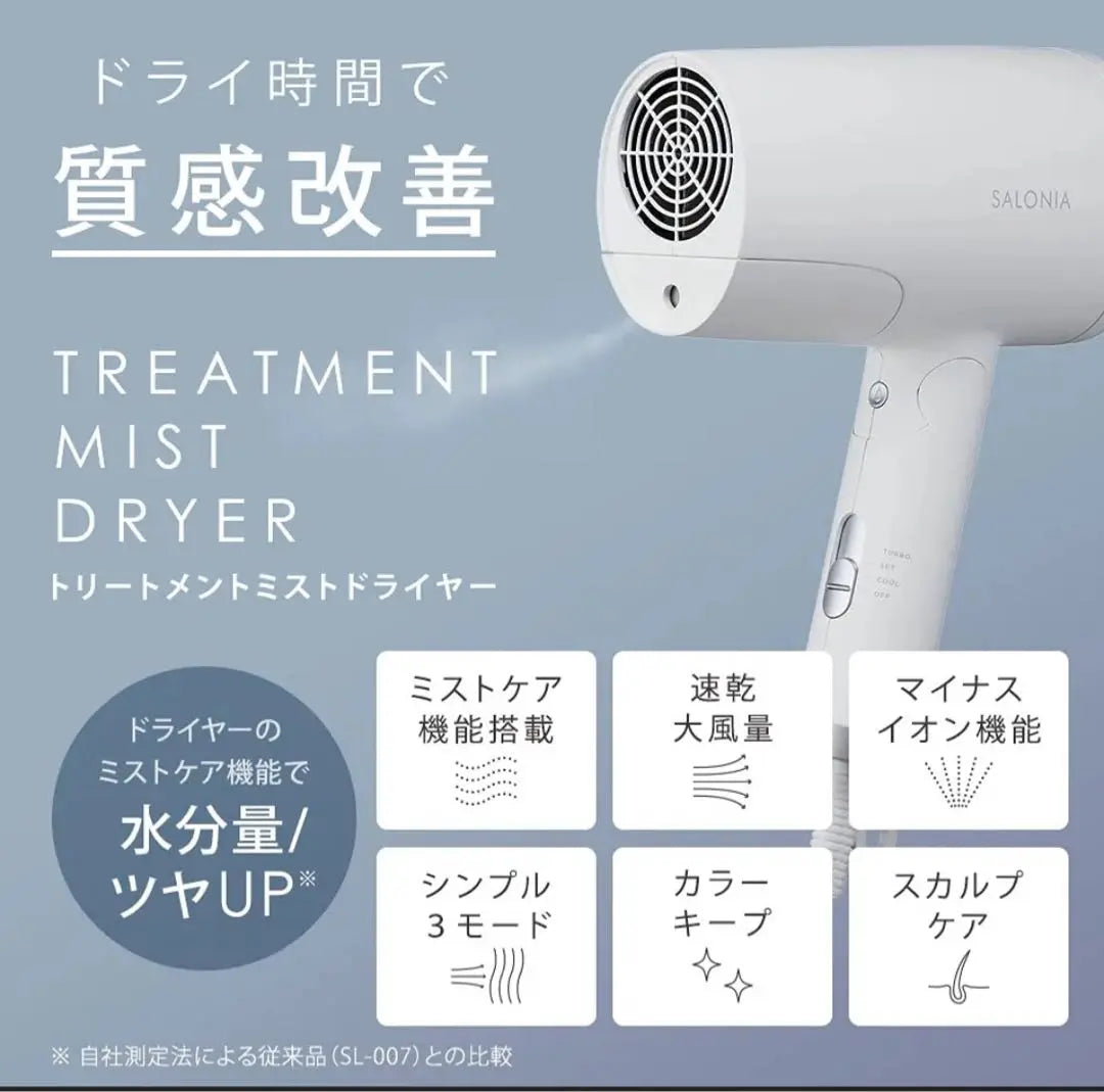 [SALONIA] Treatment Mist Dryer Comes with 2 Special Serums