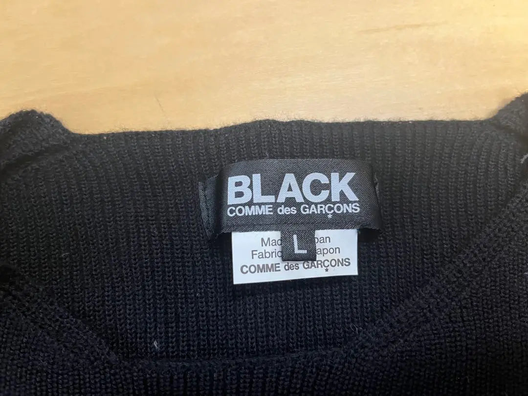 BLACK COMME des GARÇONS strip knit L