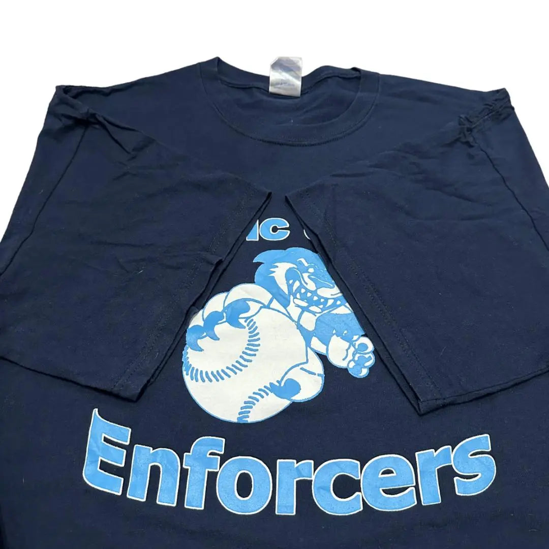 US used clothing, short sleeve T-shirt, baseball, public security officer, enforthors, navy summer used clothing o28