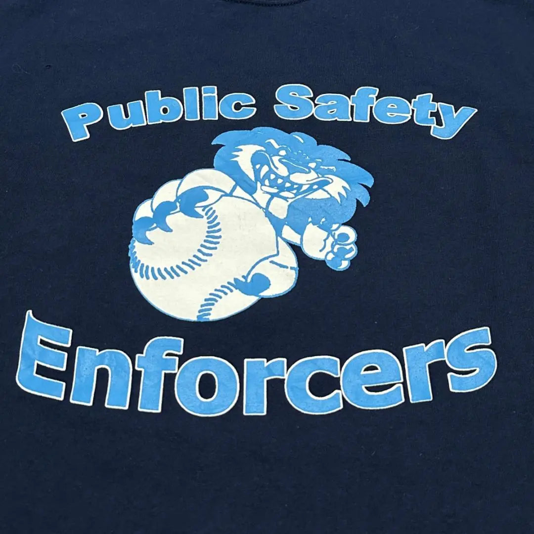 US used clothing, short sleeve T-shirt, baseball, public security officer, enforthors, navy summer used clothing o28