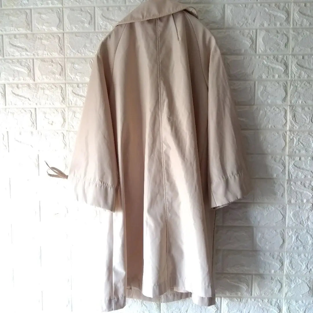 le Soleil Beige Large Collar Long Trench Coat