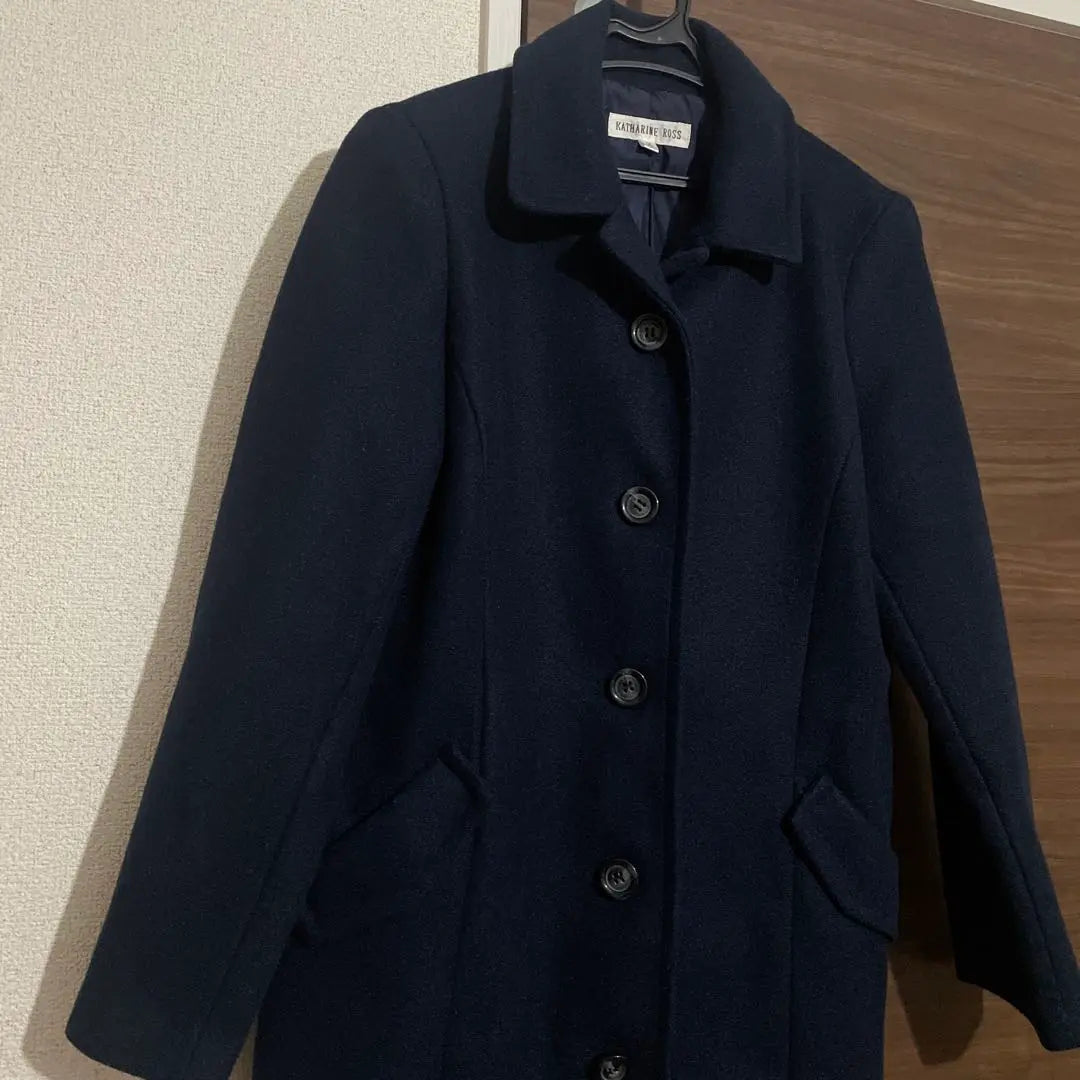 KATHARINE ROSS Coat Long M Navy KATHARINE ROSS