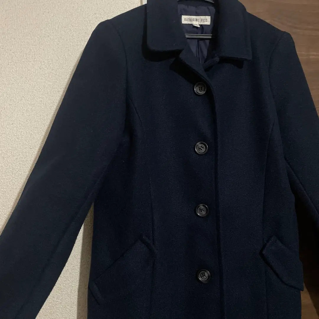 KATHARINE ROSS Coat Long M Navy KATHARINE ROSS