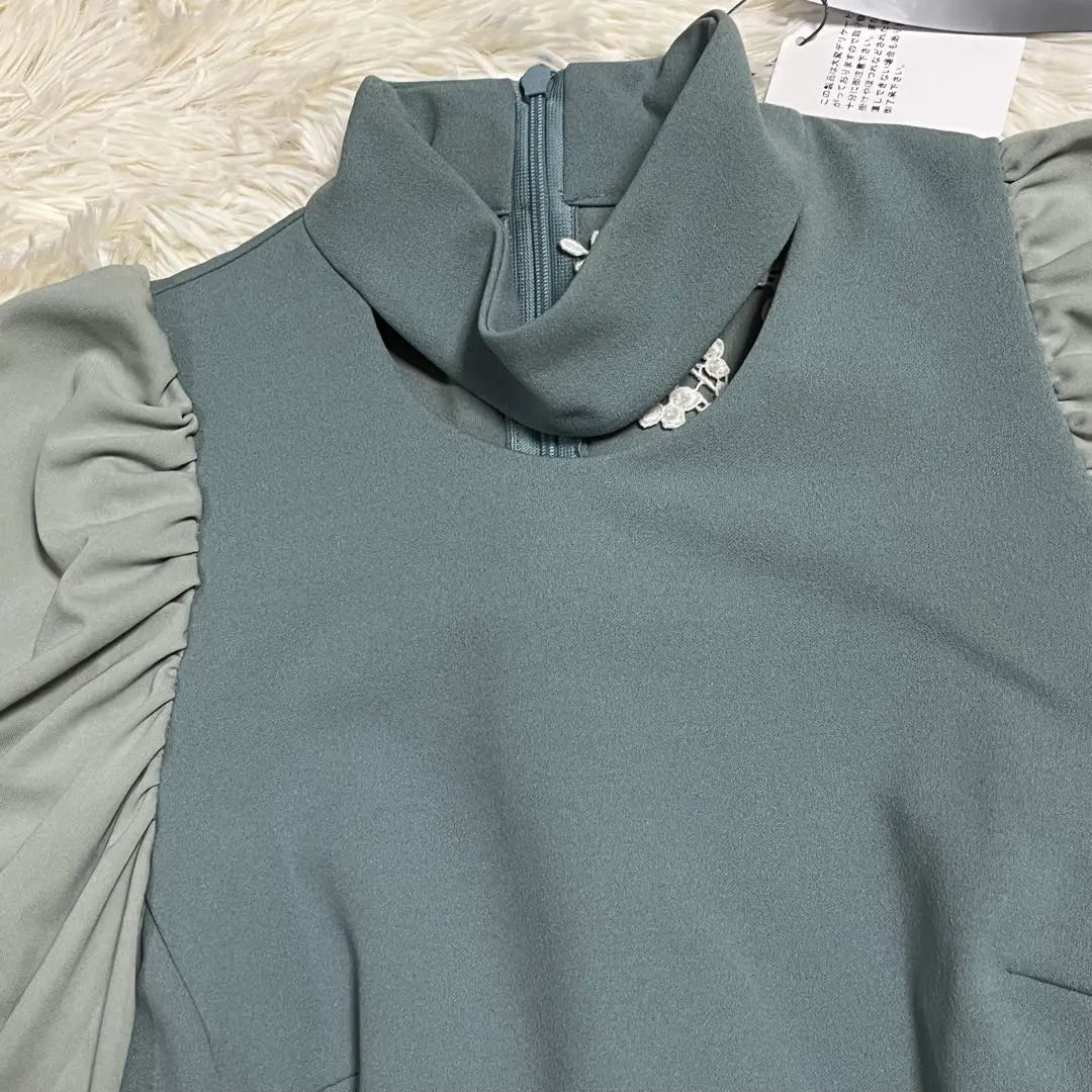 [Nueva etiqueta incluida] Vestido largo Setai Chiro con diseño de cuello verde menta