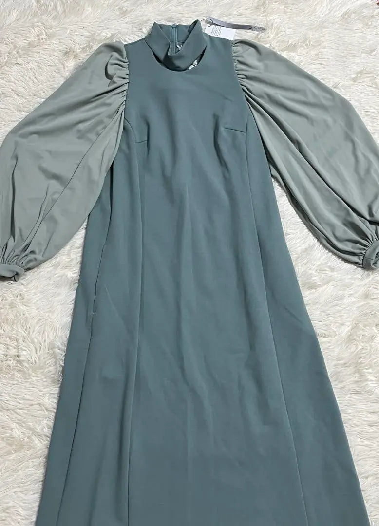 [Nueva etiqueta incluida] Vestido largo Setai Chiro con diseño de cuello verde menta