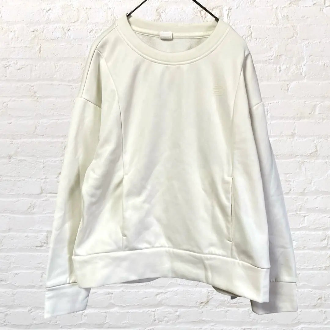 New Balance ♡ Long-sleeved sweatshirt tops White fleece lining old clothes