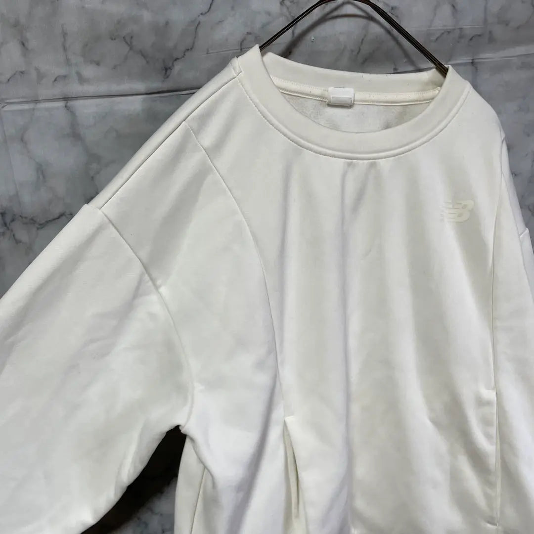 New Balance ♡ Long-sleeved sweatshirt tops White fleece lining old clothes