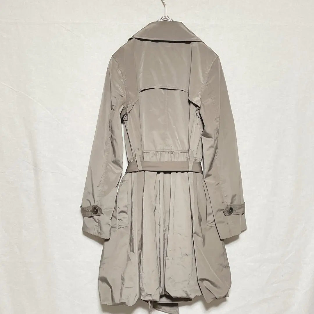 Rosebud/Luxurious/Double trench coat/Lining/Belt/Peplum/Elegant