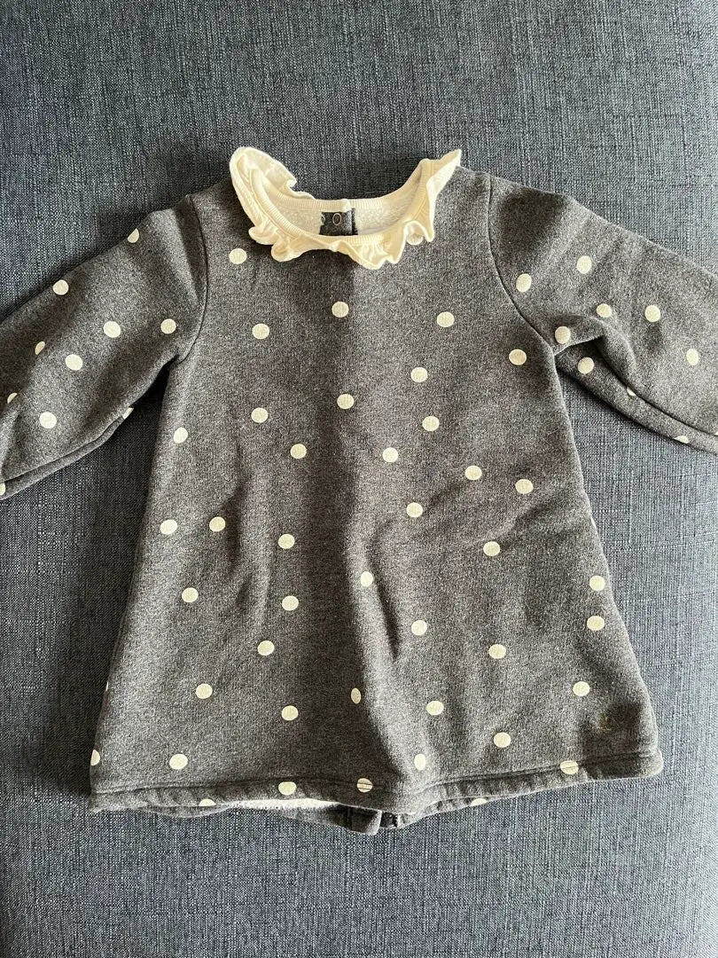 Petit Bateau One Piece Gray Polka Dot