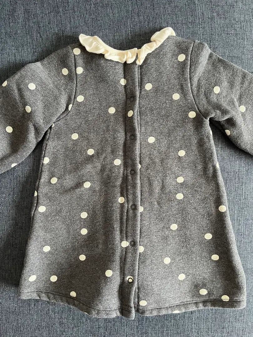 Petit Bateau One Piece Gray Polka Dot