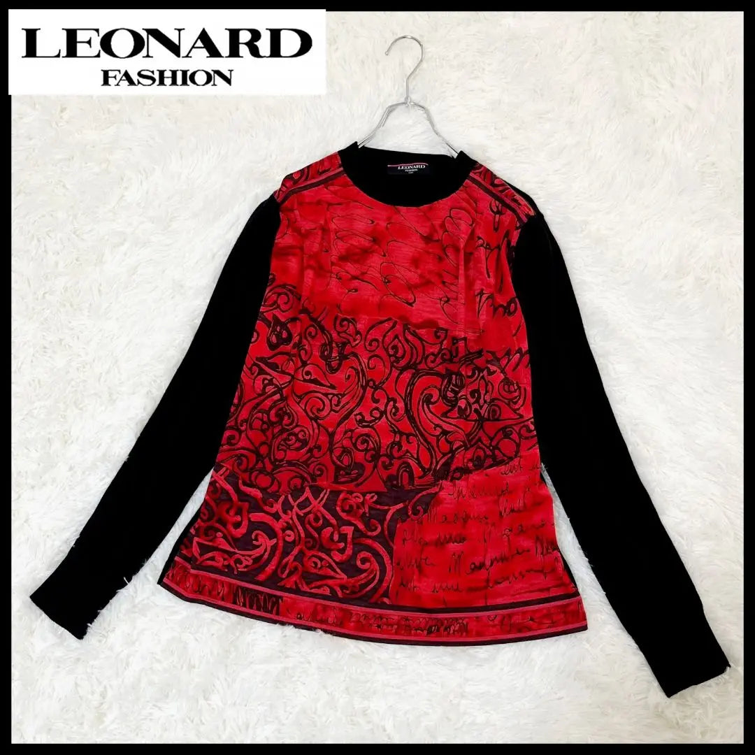 [Good condition] LEONARD Cut and sew bicolor floral pattern rare model