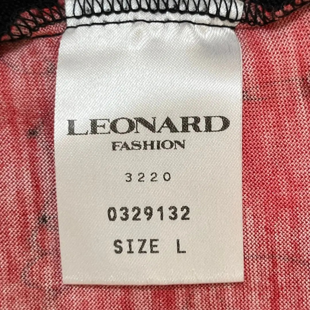 [Good condition] LEONARD Cut and sew bicolor floral pattern rare model