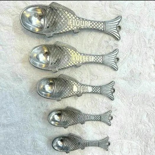 New ⭐️Dalton Fish Major Spoon Set of 5 Antique