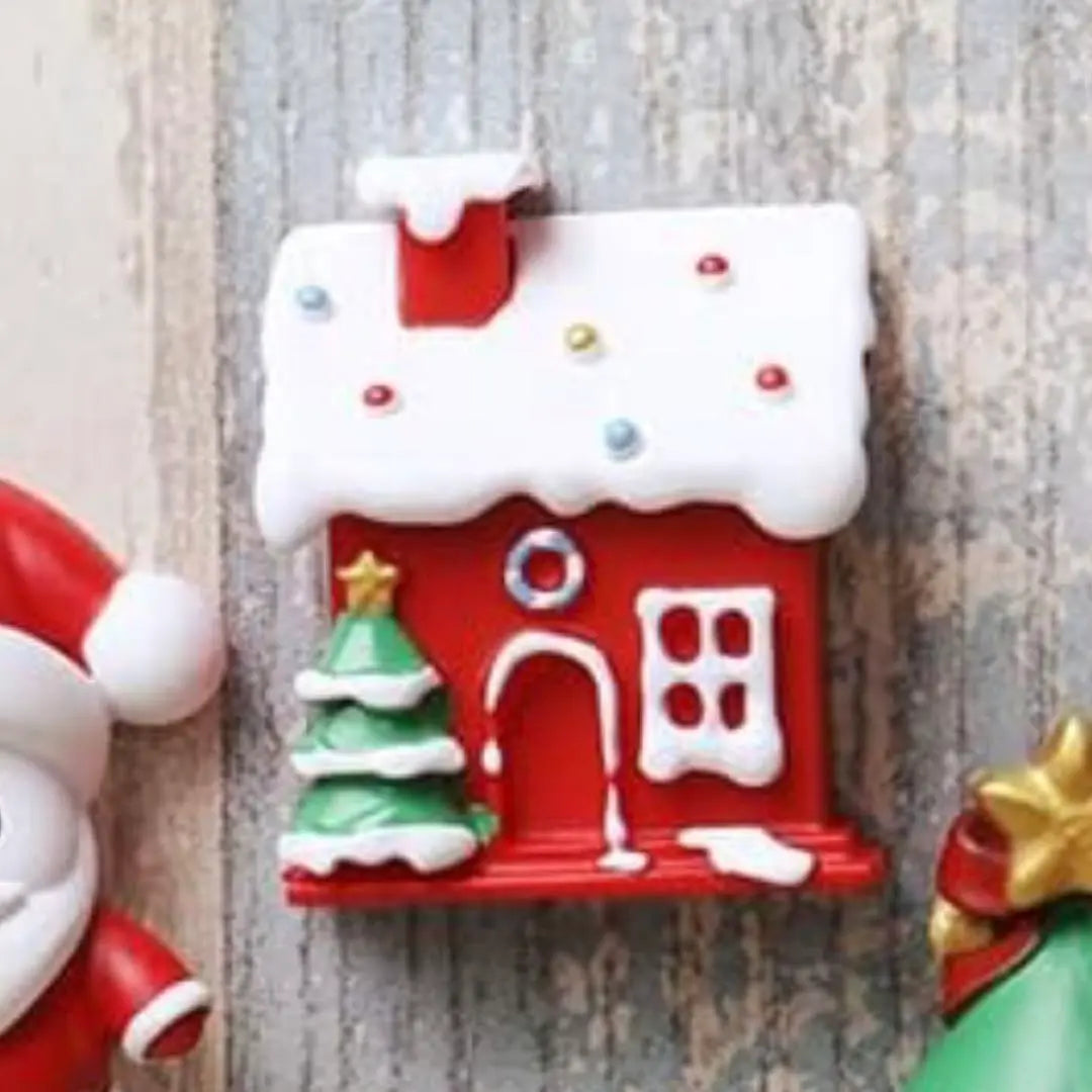 Christmas ornament refrigerator magnet house house decoration goods christmas tree