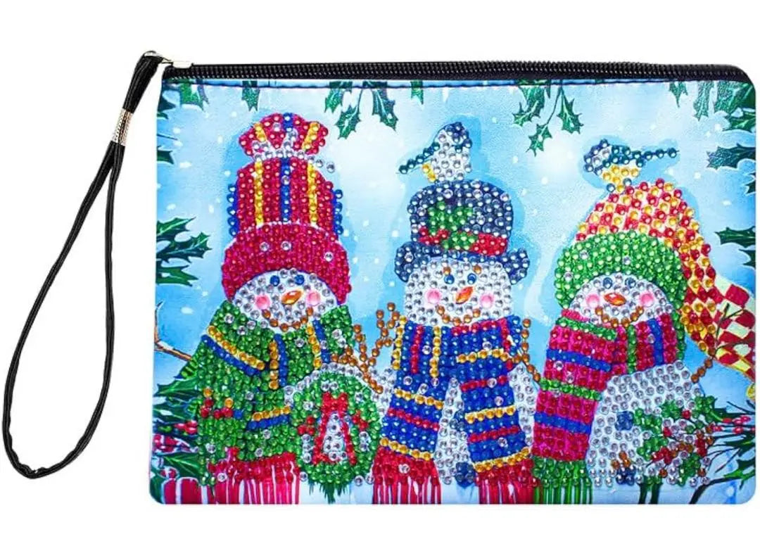 ❤️Very popular❤️Christmas Snow Diamond Art Handbag DIY Pouch