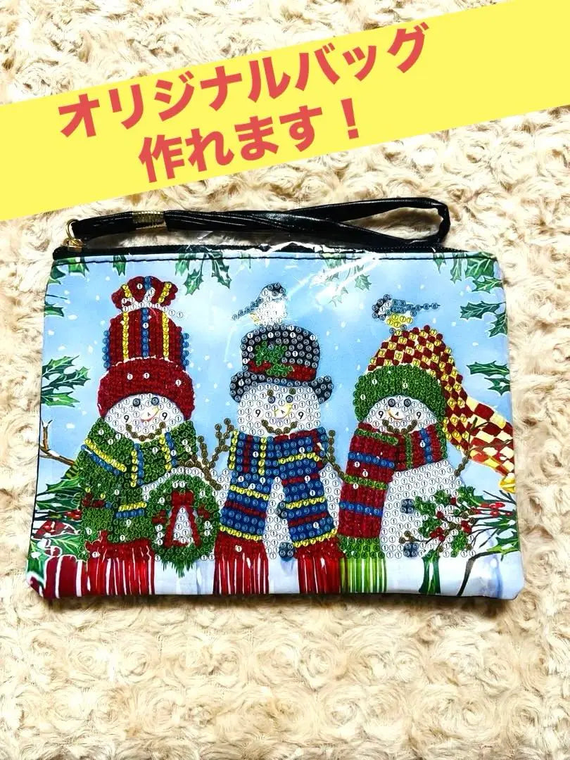 ❤️Very popular❤️Christmas Snow Diamond Art Handbag DIY Pouch