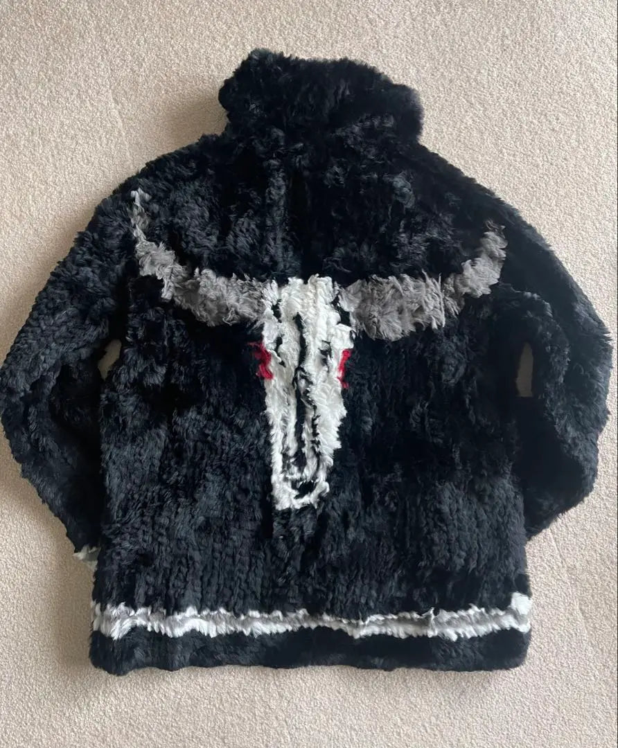 Isamu Katayama Backlash Rabbit Fur Knit Jacket "Long Horn"