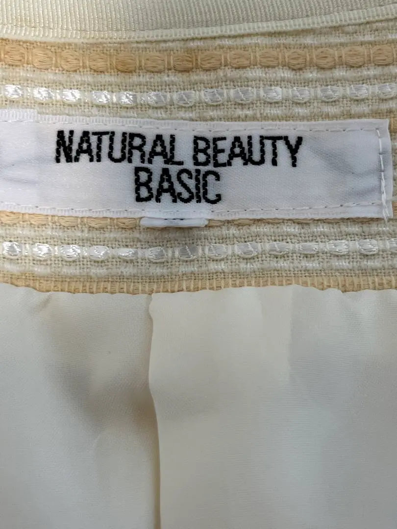 Mujer Natural Beauty Chaqueta básica sin color Amarillo | ナチュラルビューティーベーシック ノーカラージャケット イエロー