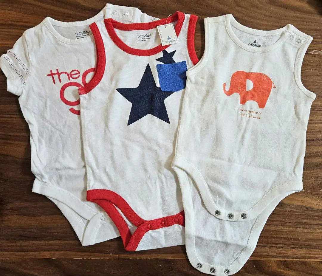 [Baby GAP] Body suit 3 pieces set 70cm | 【baby Gap】ボディスーツ3枚セット 70cm