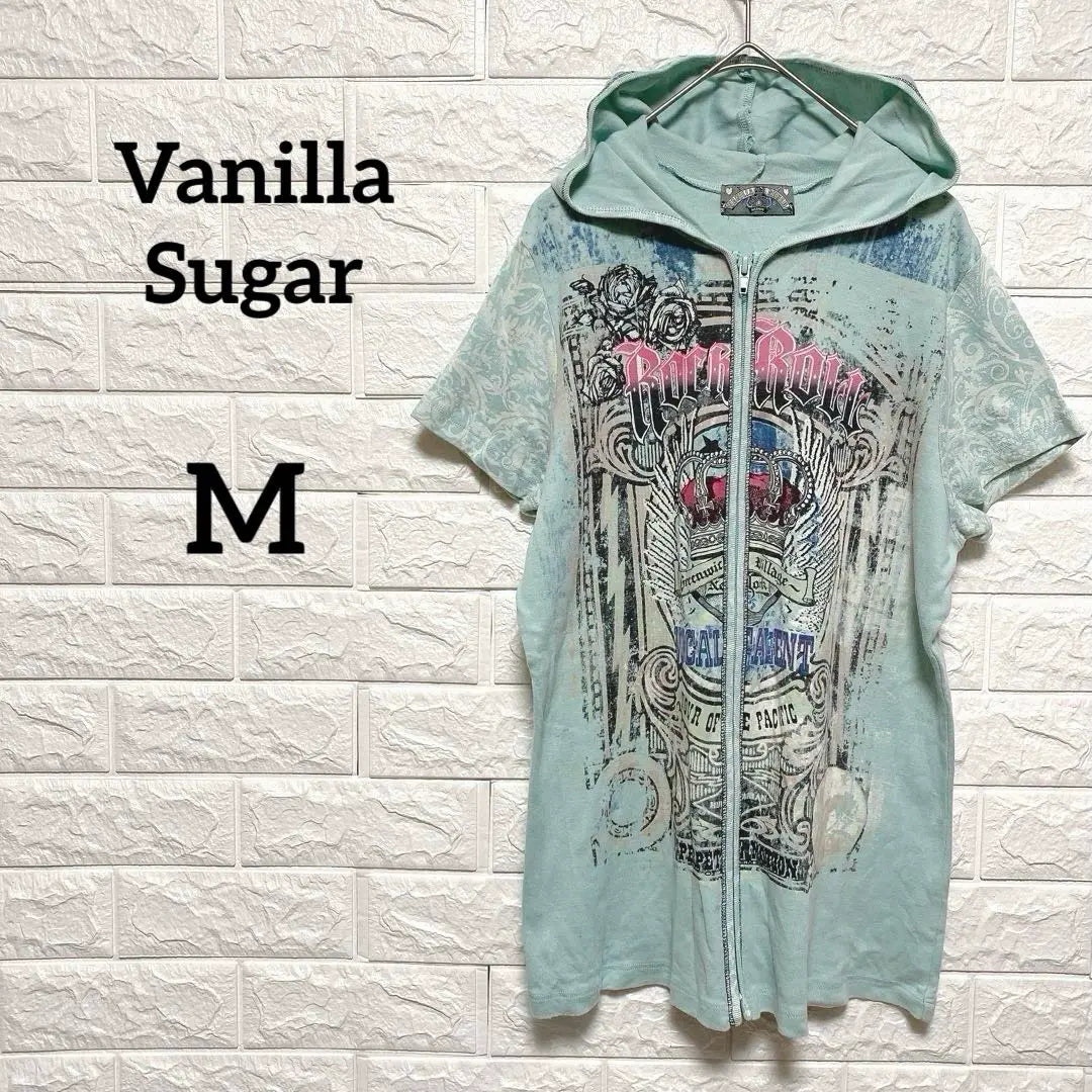 [Vanilla Sugar] Printed Hooded Hoodie Y2K Moss Green M