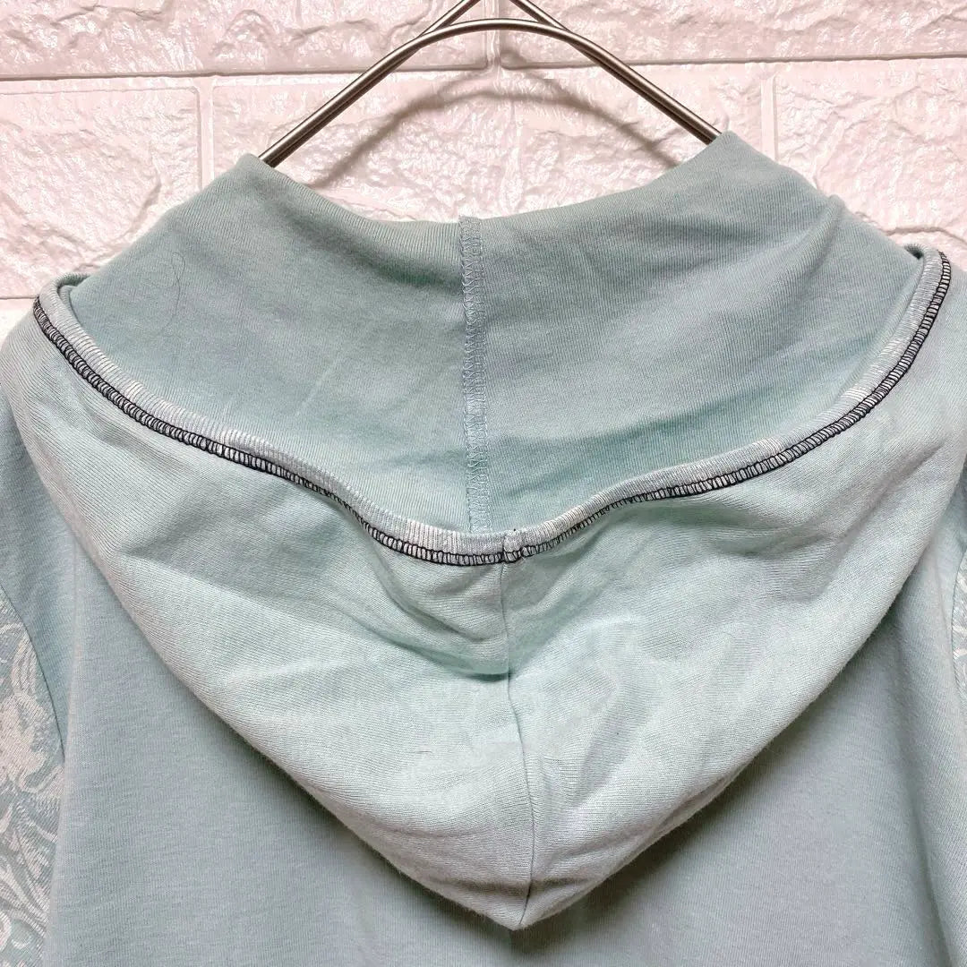 [Vanilla Sugar] Printed Hooded Hoodie Y2K Moss Green M